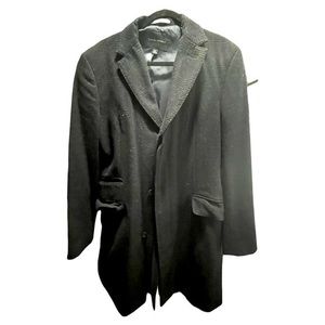 Banana Republic Gray Wool Blend 3 Button Lined Top Car Coat Men’s Size M